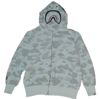 bape glow in the dark shark zip up