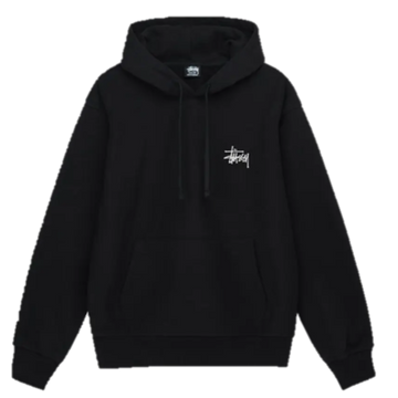 plain stussy black hoodie