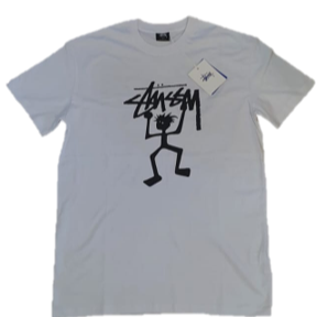 stussy warrior man tee white